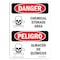 Signmission Safety Sign, OSHA Danger, 24" Height, Rigid Plastic, Almacn De Qmicos, Bilingual Span OS-DS-P-1824-VS-1998 - alternate 1